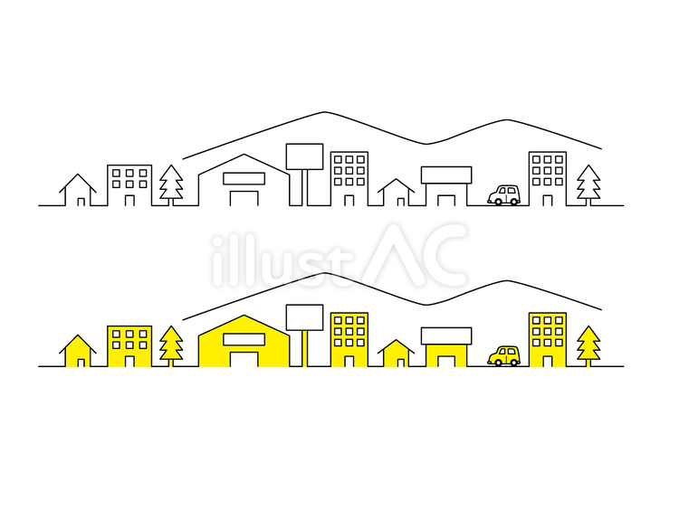街並み 町並み,建物,風景のイラスト素材