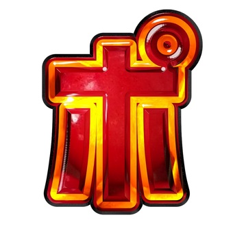 カタカナ文字ポ 文字,ギラギラ,赤色,カタカナ,ポのイラスト素材