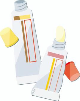 塗り薬 塗り薬,軟膏,クリーム,外用薬,皮膚外用剤,薬,腫れ,痒み,かぶれ,皮膚炎のイラスト素材