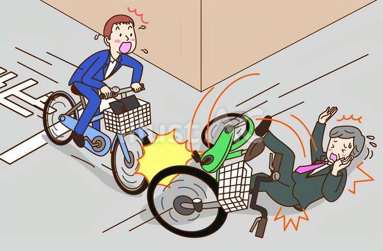 交通事故/自転車 交通事故,事故,自転車のイラスト素材