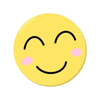 ニコニコ笑顔 ニコニコ笑顔 笑顔,嬉しい,表情,スマイル,かわいい,シンプル,ワンポイントのイラスト素材