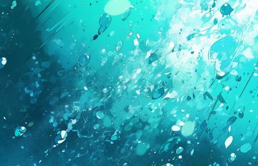 Illustration, water, bubble, light blue, 