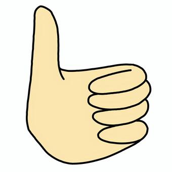 グッド① グッド,ハンドサイン,手描き,アイコン,サイン,指,手,ゆるかわ,かわいい,ポーズのイラスト素材