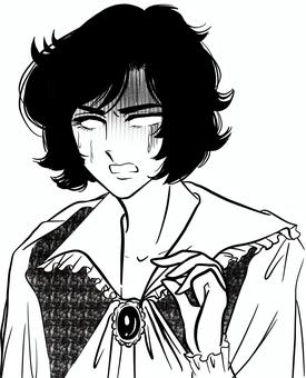 裏切りショックを受ける昭和少女漫画風王子 少女漫画,漫画,男性,王子様,ショック,白目,昭和,王族,レトロ,劇画のイラスト素材