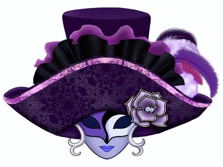 ヴェネツィアンマスク 仮面,仮装,ハロウィン,紫,パーティーのイラスト素材