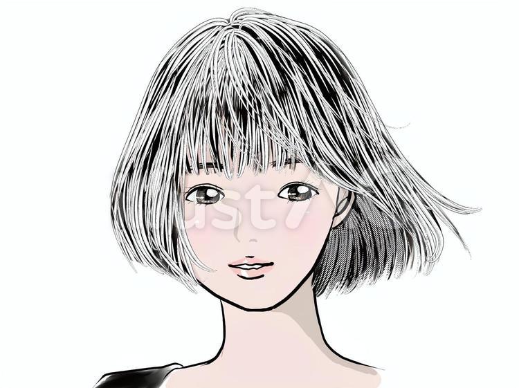 美人画　アップ 女性,綺麗,美人のイラスト素材