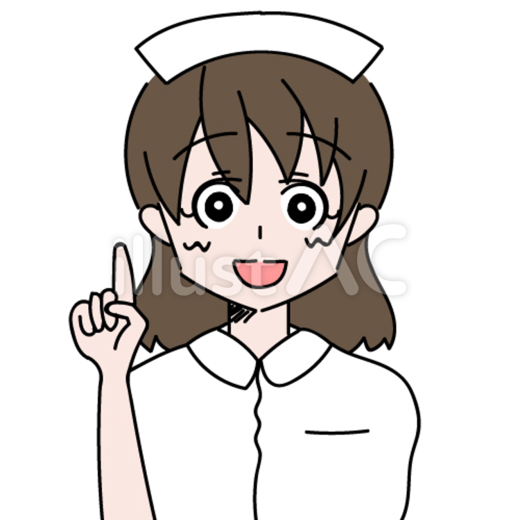 看護師　注目 注目,指摘,指導のイラスト素材