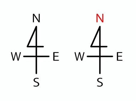 方位記号のアイコンセット 方位記号,方位磁針,コンパス,方位マーク,アイコン,セット,方角,方向,方位,向きのイラスト素材