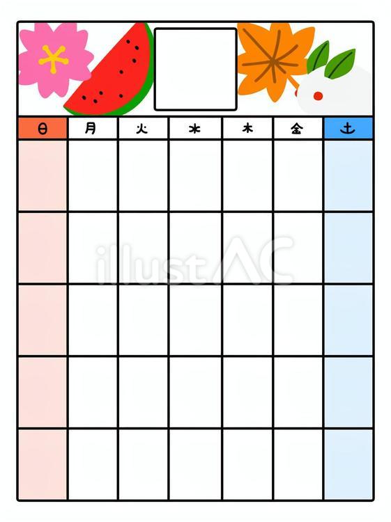 手書きカレンダーの枠 カレンダー,日付,日にちのイラスト素材