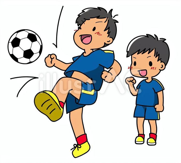 サッカーをする男の子 サッカー,男の子,部活のイラスト素材