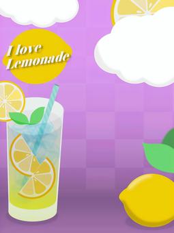 Illustration, lemonade, lemon, background, 