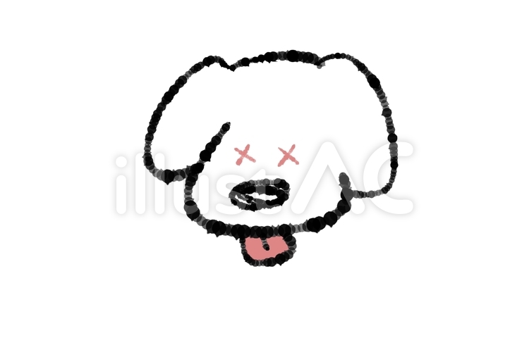 ばつイヌ 犬,動物,可愛いのイラスト素材
