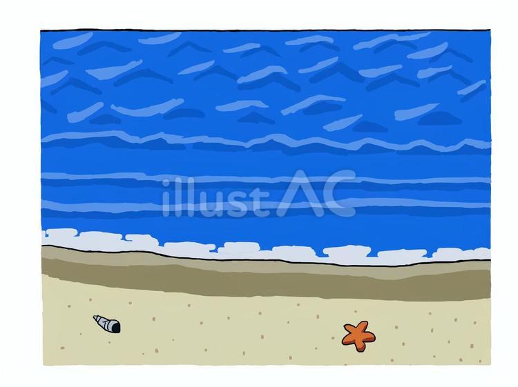 海と砂浜 海,砂浜,砂のイラスト素材
