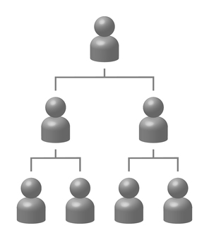 人物の分岐図 人物,組織,フロー,チャート,アイコン,構成,チーム,グループのイラスト素材