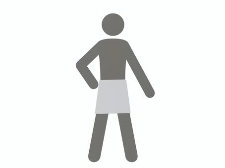 バスタオルを腰に巻く湯上がりの人(灰色) バスタオルを腰に巻く湯上がりの人(灰色) バスタオル,腰,入浴,温泉,スパ,お風呂,湯上がり,風呂上がり,シャワー,バスタイムのイラスト素材