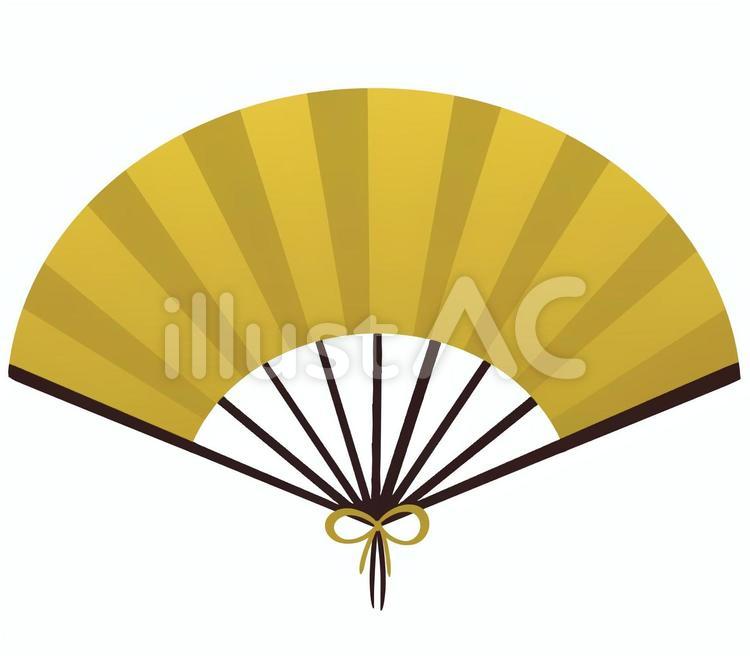 扇子　金 扇子,金,正月のイラスト素材