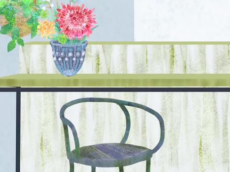 Illustration, indoor, kitchen, flower, 
