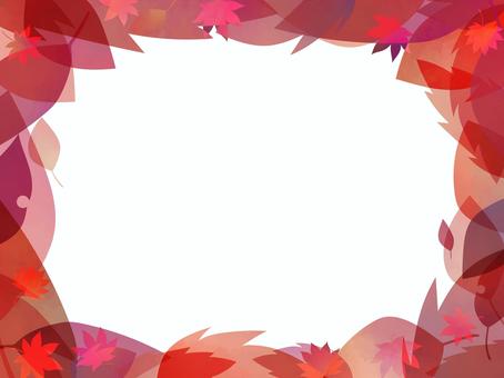 秋色フレーム06(紅葉) 秋色フレーム06(紅葉) 秋,フレーム,紅葉,もみじ,楓,水彩,おしゃれ,綺麗,手描き,にじみのイラスト素材