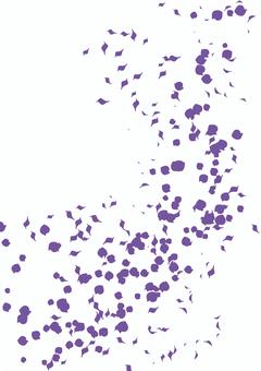 ぶわっと3種類の花びらブラシ　A4紫 花びら,花吹雪,紫,舞い踊る,ブラシのイラスト素材