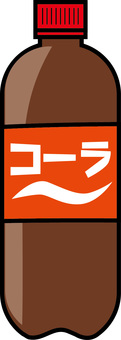 コーラペットボトル コーラ,ペットボトル,ドリンク,飲み物,冷たい,商品,デフォルメ,線画のイラスト素材