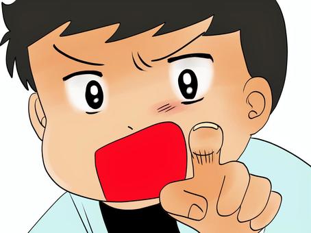 指をさして怒る男性 怒る,男性,軽蔑,説教,激怒のイラスト素材