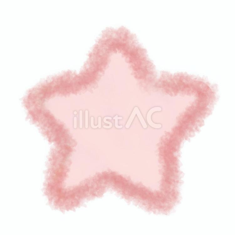 星、水彩、淡い、赤 手書き,シンプル,かわいいのイラスト素材