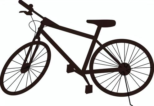 自転車シルエット 自転車,二輪,ペダル,サドル,スポーツ,駐輪,乗り物,シルエットのイラスト素材