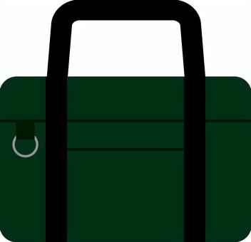 スクバ緑 スクールバッグ,カバン,学校,高校,中学,通学のイラスト素材