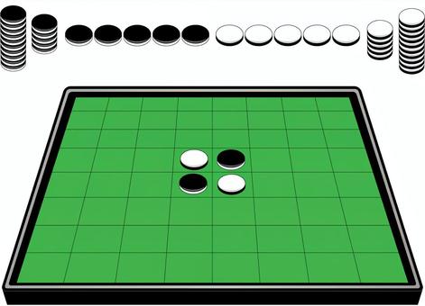 オセロゲーム オセロゲーム オセロ,リバーシ,ゲーム,ボードゲーム,白黒,駒,玩具,遊び,オセロゲーム,対戦のイラスト素材