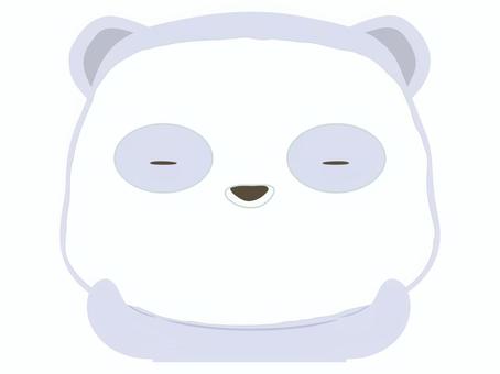 フェイスパック_熊 フェイスパック,クマ,シロクマ,動物,かわいい,美容,瞑るのイラスト素材