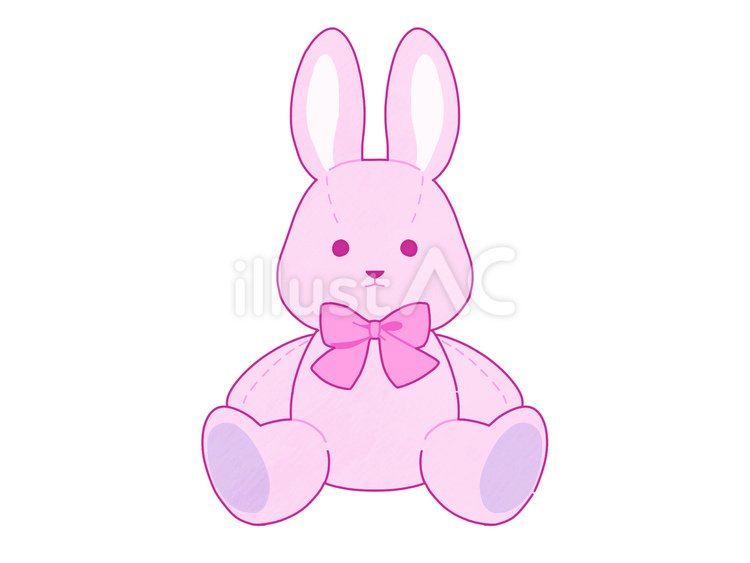 ピンクのうさぎ ぬいぐるみ ピンク鼻うさぎさん ぬいぐるみ Mino
