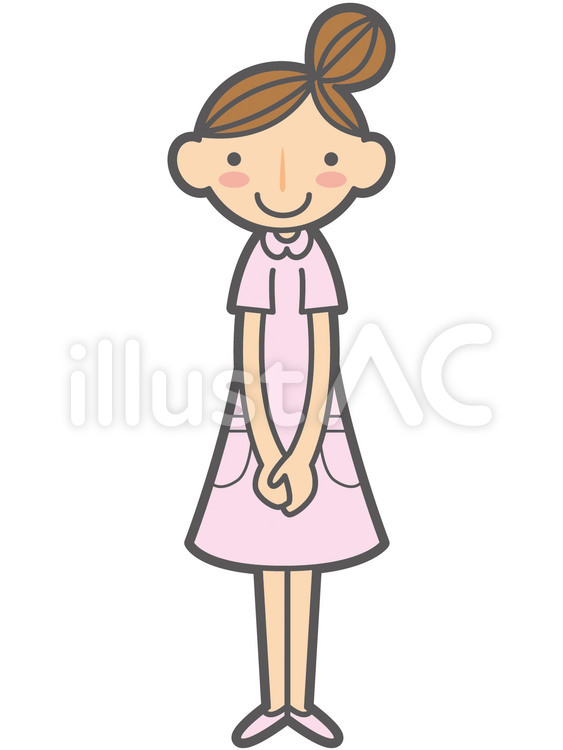 看護婦(お辞儀) 看護婦,看護士,ナースのイラスト素材