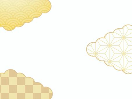 正月和風年賀状 年賀状,和風,和柄のイラスト素材