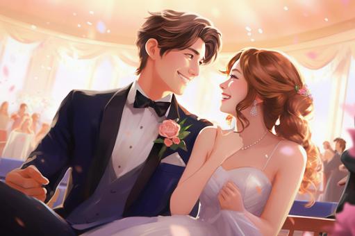 Illustration, marry, wedding, bridegroom, 