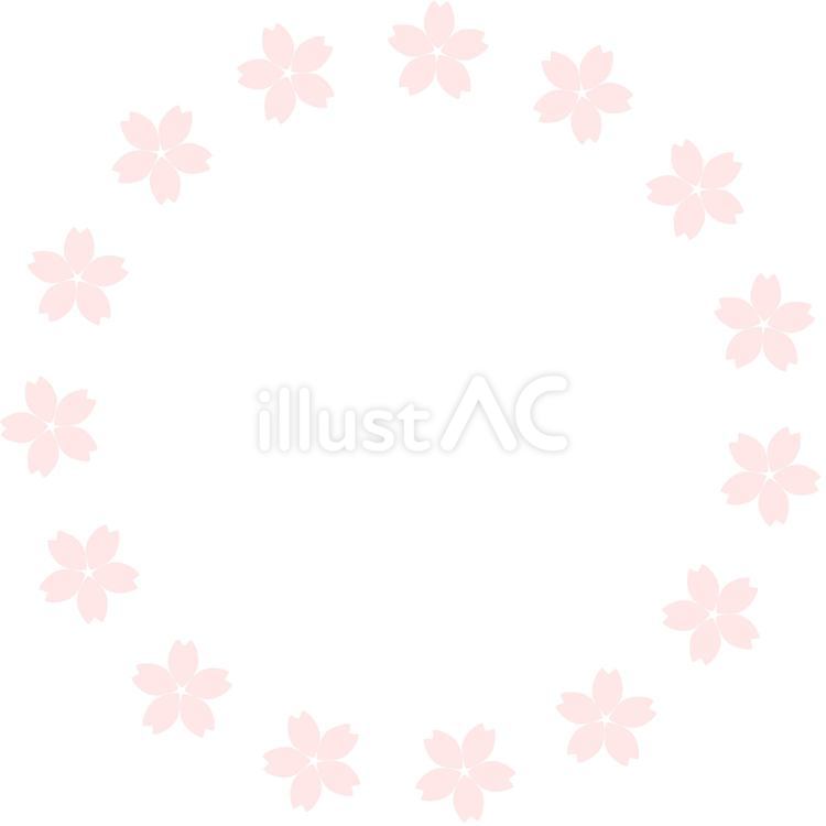 半透明の桜フレーム 桜,フレーム,花のイラスト素材