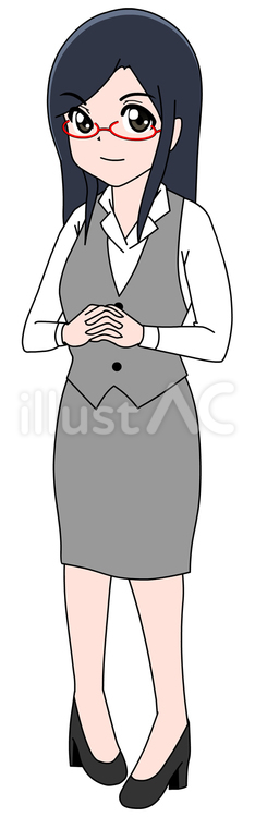 メガネなＯＬちゃん 女の子,メガネ,olのイラスト素材