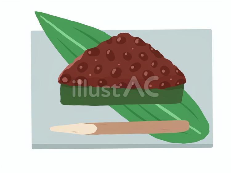 水無月（抹茶） 水無月,和菓子,夏越の祓のイラスト素材