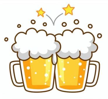 A toast with beer, cheers, beer, beer mug, JPG and PNG