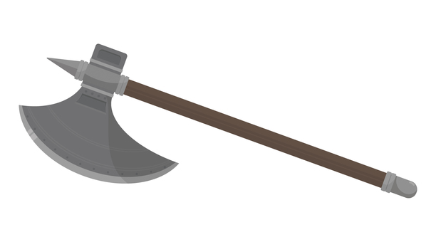 バトルアックス　斧 バトルアックス,戦斧,武器,rpg,ゲーム,斧,装備,刃,攻撃,斬るのイラスト素材