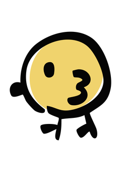 歩くひよこ ひよこ,歩く,ひな,かわいい,ペット,動物,シンプル,手描き風,キャラクター,マスコットのイラスト素材