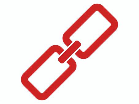 リンクアイコン（赤） リンク,アイコン,ボタン,マーク,チェーン,鎖,外部リンク,ウェブ,サイト,アクセスのイラスト素材