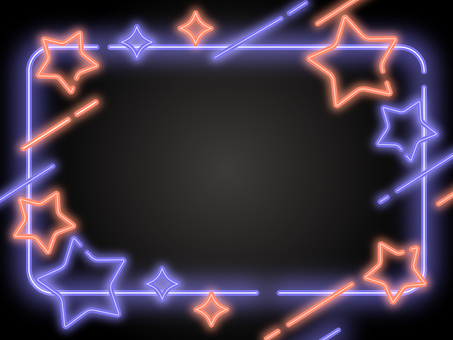 ポップなネオン星フレーム 赤 青 ポップなネオン星フレーム 赤 青 ネオン,フレーム,背景,星,赤,青,紫,オレンジ,ポップ,可愛いのイラスト素材