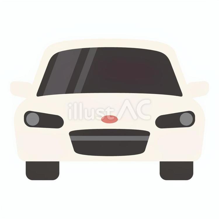 自動車(普通車1/ホワイト) 車,乗り物,自動車のイラスト素材