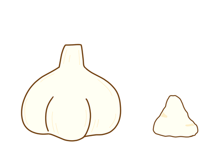 にんにくアイコン(すりおろし) にんにくアイコン(すりおろし) 野菜,にんにく,匂い,臭い,かわいい,アイコン,シンプル,手描き,ベタ塗り,食べ物のイラスト素材