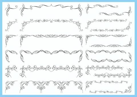 フレーム-25 フレーム,枠,枠線,飾り,装飾,模様,柄,飾り罫,罫線,曲線のイラスト素材