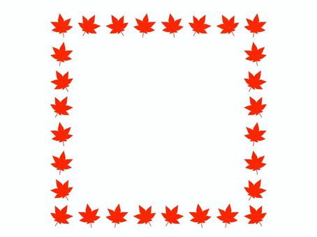 紅葉パターンフレーム 紅葉,葉っぱ,秋,フレーム,11月,10月,正方形,晩秋,植物,アイコンのイラスト素材