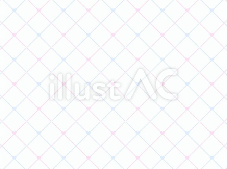 ハートの格子柄のシームレスなパターンイラスト No 無料イラストなら イラストac