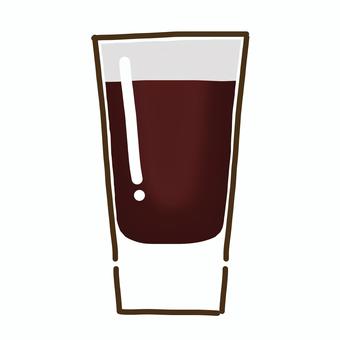 Illustration, whiskey, sake, shot glass, 