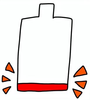 充電切れ 充電,バッテリー,警告,手書き,表記,表示のイラスト素材