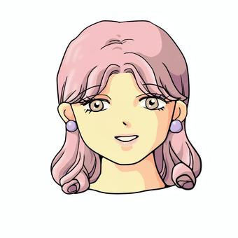 紫色の髪の女性 紫色の髪の女性 女性,紫色,貴婦人,外国人,美人のイラスト素材